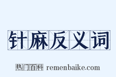 针麻反义词是什么意思的图片